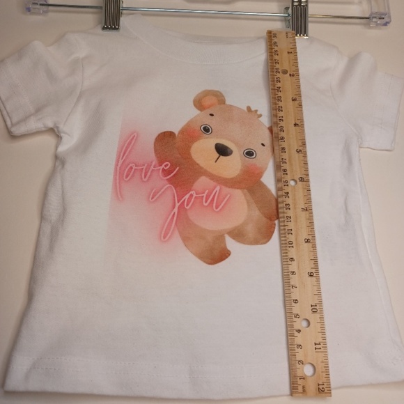 Baby "Love You"Teddy Bear 12 Month Tee. - Picture 4 of 11